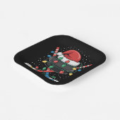 Christmas Hockey Xmas Santa Sports Hat Ball Pappteller (Gewinkelt)