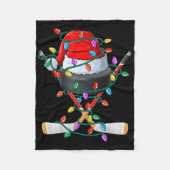 Christmas Hockey Xmas Santa Sports Hat Byll Kids B Fleecedecke (Vorderseite)