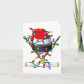 Christmas Hockey Xmas Santa Srts Hat Ball Kids B Karte (Vorderseite)