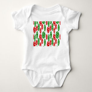 Christmas Holey Ovals Baby Strampler