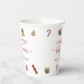 Christmas Holiday A Merry Little Baby Shower Pappbecher (Links)