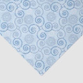 Christmas Holiday Blue Scrolls  Seidenpapier (Ausschnitt)