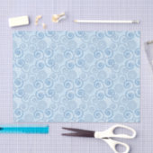 Christmas Holiday Blue Scrolls  Seidenpapier (Handwerk)