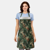 Christmas Holiday Botanical Personalized Schürze (Getragen)