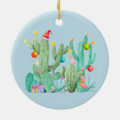 Christmas Holiday Cactus Southwest Desert Keramik Ornament (Hinten)