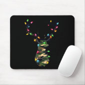 Christmas Holiday Camo Deer Hunting Reindeer Xmas Mousepad (Mit Mouse)