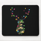 Christmas Holiday Camo Deer Hunting Reindeer Xmas Mousepad (Vorne)