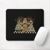 Christmas Holiday Camo Hunting Reindeer Deer Xmas  Mousepad (Mit Mouse)