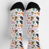 Christmas Holiday Cat Socks For Cat Lovers Socken (Oben)