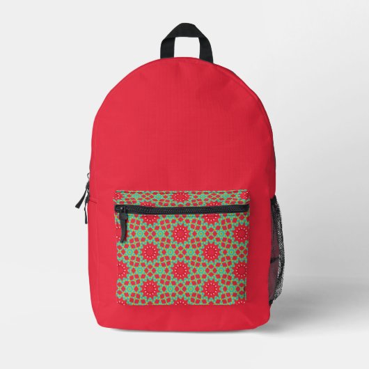 Christmas Holiday Charm Pattern Bedruckter Rucksack (Vorderseite)