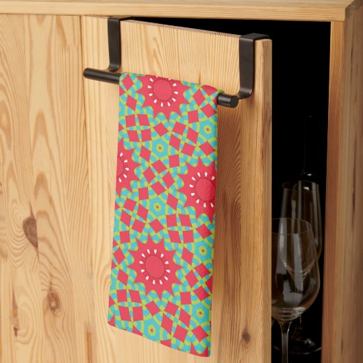 Christmas Holiday Charm Pattern  Geschirrtuch (Drittel gefaltet)