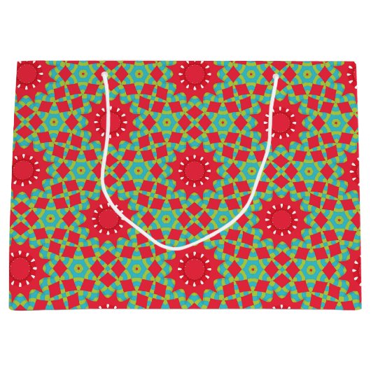Christmas Holiday Charm Pattern Große Geschenktüte (Vorderseite)
