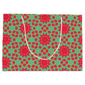 Christmas Holiday Charm Pattern  Große Geschenktüte (Rückseite)