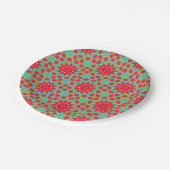 Christmas Holiday Charm Pattern Pappteller (Schrägansicht)