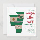 Christmas Holiday Coffee Bar Einladung (Vorderseite)