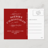 CHRISTMAS HOLIDAY FOTO POSTCARD RED FEIERTAGSPOSTKARTE (Rückseite)