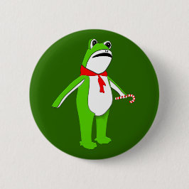 Christmas Holiday Frog Button
