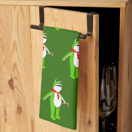 Christmas Holiday Frog Gift Kitchen Towel Geschirrtuch