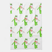 Christmas Holiday Frog Gift Kitchen Towel Geschirrtuch (Vertikal)