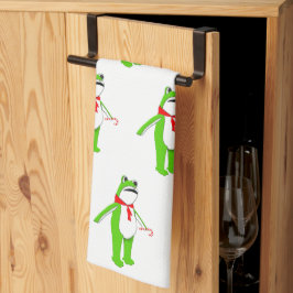 Christmas Holiday Frog Gift Kitchen Towel Geschirrtuch