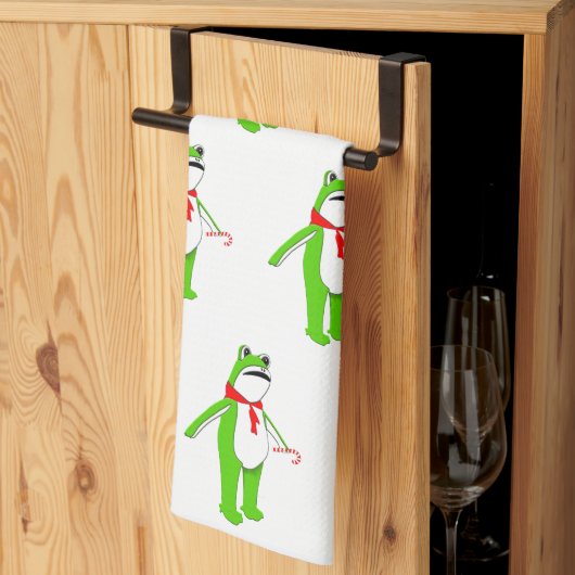 Christmas Holiday Frog Gift Kitchen Towel Geschirrtuch (Drittel gefaltet)
