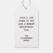 Christmas Holiday Geschenkanhänger (Rückseite)