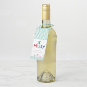 CHRISTMAS HOLIDAY GIFT fröhlich fröhlich bunte Typ Flaschenanhänger (Angewinkelt)