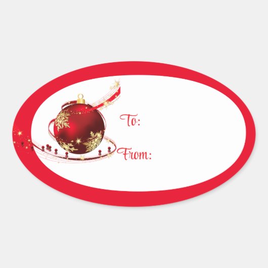 Christmas Holiday Gift Tag Stickers (Vorderseite)
