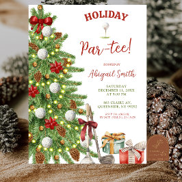 Christmas Holiday Golf Partee Einladung