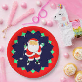 Christmas Holiday Golf Party Pappteller (Party)