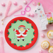 Christmas Holiday Golf Party Pappteller (Party)