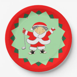 Christmas Holiday Golf Party Pappteller