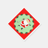 Christmas Holiday Golf Party Serviette (Ecke)