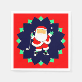 Christmas Holiday Golf Party Serviette