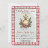 Christmas Holiday Goose Gosling Baby Shower Einladung (Vorderseite)