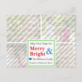 Christmas Holiday Greeting Card with Custom Fotos Feiertagspostkarte
