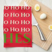 CHRISTMAS HOLIDAY HO HO HO DISH RED KITCHEN TOWEL GESCHIRRTUCH (Viertel Falte)