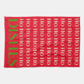 CHRISTMAS HOLIDAY HO HO HO DISH RED KITCHEN TOWEL GESCHIRRTUCH (Horizontal)