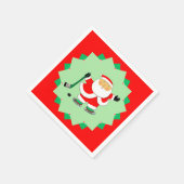 Christmas Holiday Hockey Party Serviette (Ecke)