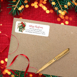 Christmas Holiday Mailbox Floral Monogram