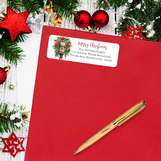 Christmas Holiday Mailbox Floral Monogram