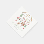 Christmas Holiday Mobile Baby Shower Serviette (Ecke)