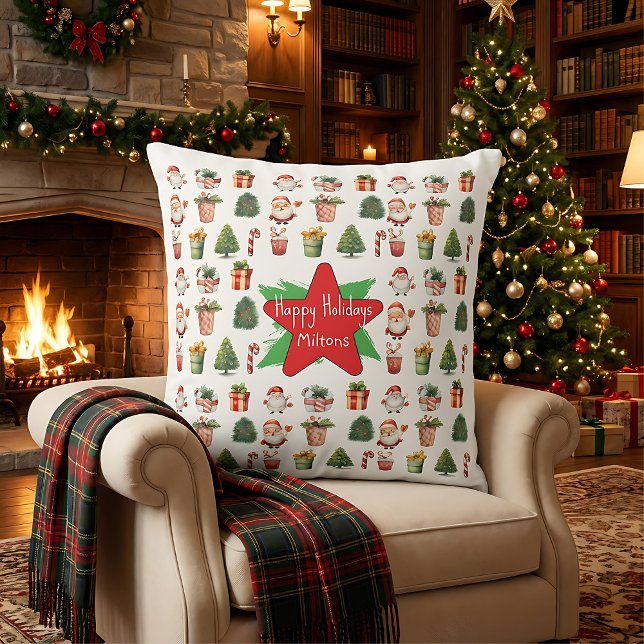 Christmas holiday modern simple winter  kissen (Von Creator hochgeladen)