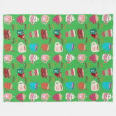 Christmas holiday mugs Fleece Blanket (Vorderseite (Horizontal))