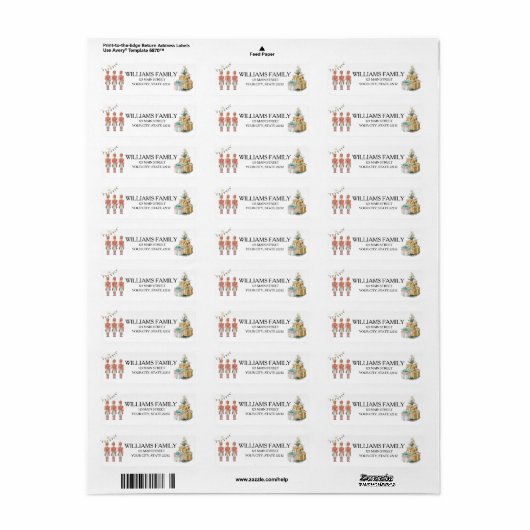 Christmas Holiday Nutcracker Address Label (Vorne)