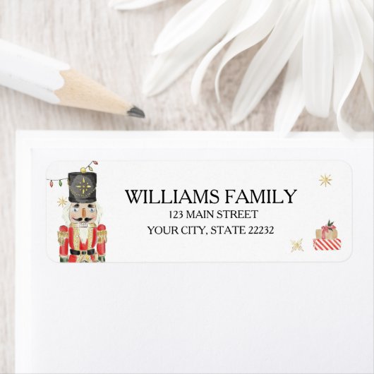 Christmas Holiday Nutcracker Address Label (Insitu)