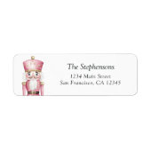 Christmas Holiday Nutcracker Pink Return Address (Vorne)