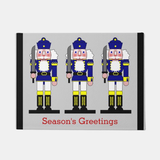 Christmas Holiday Nutcracker Soldier Custom Words Fußmatte (Vorderseite)