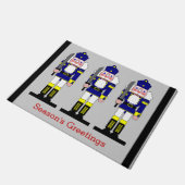 Christmas Holiday Nutcracker Soldier Custom Words Fußmatte (Schrägansicht)