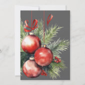 Christmas Holiday Open House Painted Baubles  Einladung (Rückseite)